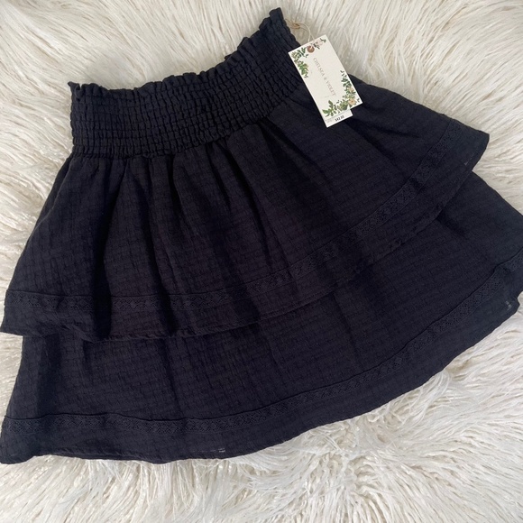 Chelsea & Violet Other - Chelsea and Violet "Smocked Ruffle skirt in Black" NWT